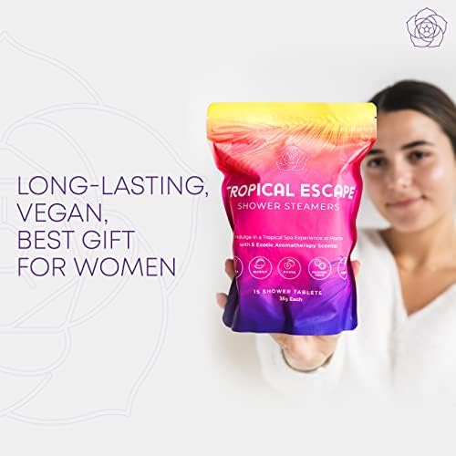 Aromatherapy Shower Steamers 15-Pack - Exotic Fruity Scents, Relaxing Spa Experience, Ideal Gift for Women & Men