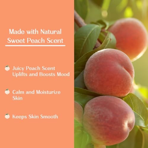 All-Natural Soap-Infused Sponge for Kids and Tweens Body Wash, Gentle on Skin, 20+ Uses (Peaches and Dreams)