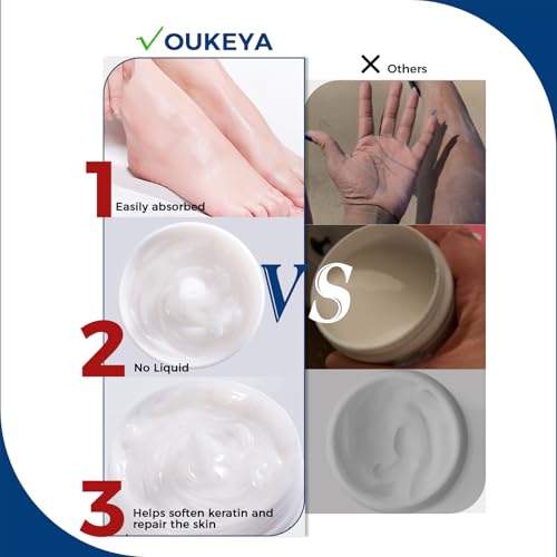 OUKEYA Urea Cream 40 Percent for Feet Maximum Strength,Foot Cream for Dry Cracked Heels and Feet,Urea Moisturizer,Foot Repair Cream,Foot and Hand Cream,5.29 oz