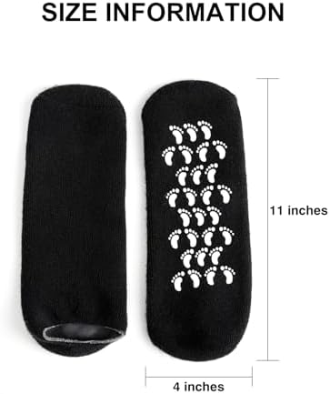 MoyRetty 2 Pairs Moisturizing Silicone Socks for Men - Large Size, Black, Ultimate Aloe-Infused Gel for Home Use - Say Goodbye to Dry Cracked Feet