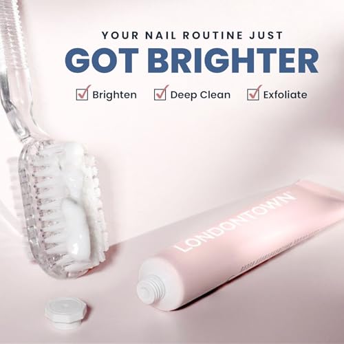 LONDONTOWN Mani Bright Nail Scrub - Brightening Nail Whitener for Hands & Feet to Combat Stains Discoloration Yellow Dullness, 1.5fl oz