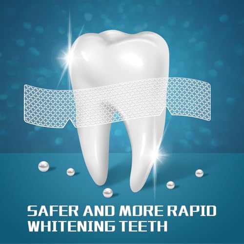 Teeth Whitening Strips - 28 Whitening Strips for Teeth Sensitive, Professional, Fast Remove Smoking, Coffee, Wine Stains, Teeth Whitening Kit Pack of 14 Non-Slip Strips Treatments
