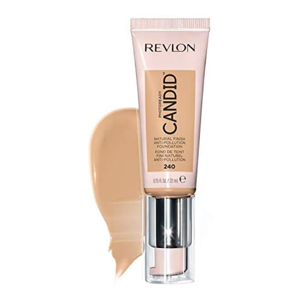 Revlon Liquid Foundation, Photo Ready Candid Face Makeup For Sensitive And Dry Skin, Longwear Sheer-Medium Coverage With Natural