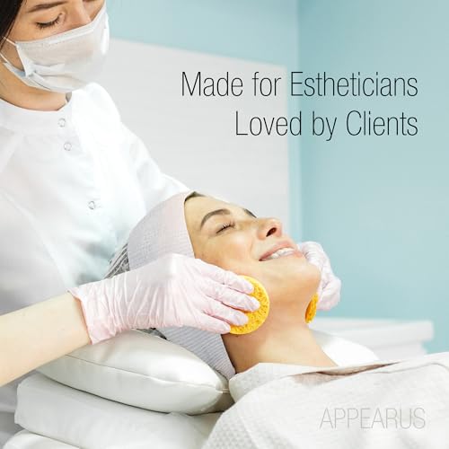 Appearus Natural Cellulose Facial Sponges – 50 Pack (Compressed) – Professional Spa Facial Sponge Pads for Cleansing, Exfoliating, Makeup Removal – Natural Yellow – Gentle on Sensitive Skin