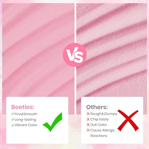 Beetles 36Pcs Dip Powder Nail Kit Starter, 20 Colors Nude Pink Yellow Gray Glitter Burgundy Dipping Powder Set with Base Top Coat Activator Brush Saver for Nail Art Manicure Graceful Lady Collection