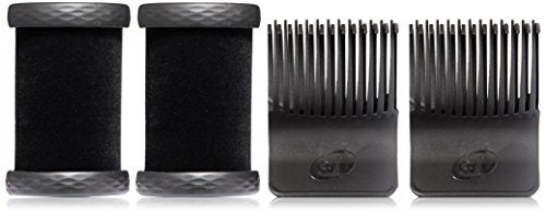 T3 - Volumizing Hot Rollers LUXE (2 ct.) | Hair Curlers and Volumizers for All Hair Lengths | Pairs with T3 Volumizing Hot Rollers LUXE Set, Black
