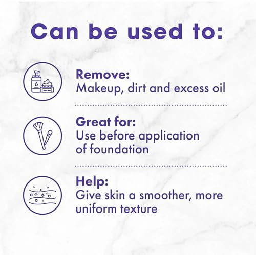 Buf-Puf Facial Sponge, Dermatologist Developed, Removes Deep Down Dirt & Makeup That Causes Breakouts and Blackheads, Reusable, Exfoliating, White, 1 Count