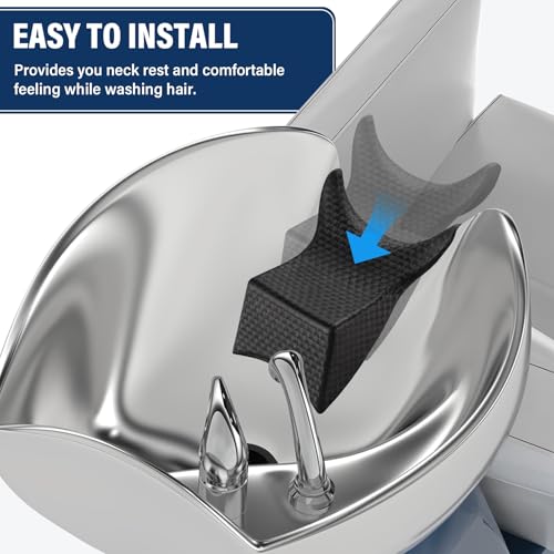 Shampoo Bowl Neck Rest, Salon Soft Silicon Neck Cushion Head Rest for Wash Basin, Professional Hair Spa Neck Support Shampoo Neckrest for Sink at Home Salon Barbershop Hair Washing Pillow