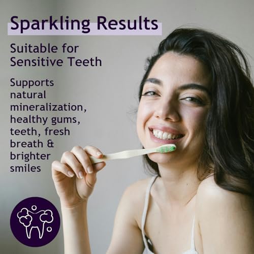 Purple Color Corrector Whitening Toothpaste, Fluoride-Free,Deep Stain Remover Toothpaste, Plaque Remover for Teeth,freshens Breath,Vanilla Mint