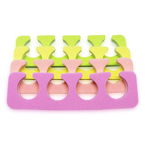 120 PCS Premium Pedicure Toe Separators - Soft & Durable Bulk Salon Pedicure Accessories - 4 Colors