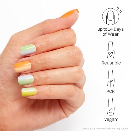 OPI On Point Press On Nails | Square, Squoval, & Almond Shape Nail Art | Short to Long Length | 24 Count With Nail Glue | Instant Press-On Mani | OPI'm Dreaming Collection