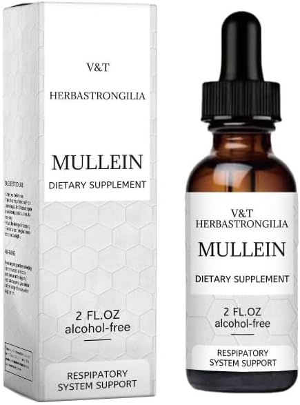Mullein Leaf. Tincture Drops. 2fl oz. Alcohol Free. Liquid Extract. Vegan. Non - GMO & GMO Free. Herbal Supplement. Organic. Lung Cleanse.Immune, Respiratory Support. Detox
