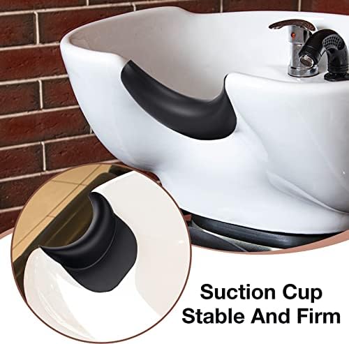 Noverlife Salon Neck Rest Cushion with Suction Cup, Non-Slip Soft Silicon Shampoo Bowl Neck Rest, Portable Hair Salon Shampoo Sink Gel Neck Pad, Hair Washing Sink Neck Support for Home Salon Basin