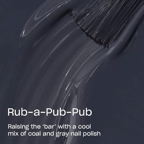 OPI Nail Lacquer Nail Polish | Opaque Dark Black & Gray Crème Chip Resistant Nail Polish | Vegan, Fast Drying, Streak Free