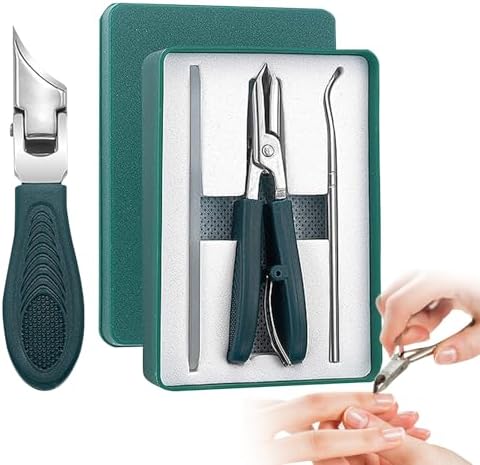 New Eagle Beak Nail Clippers ，for Thick Nails, Seniors and Ingrown Care(3-Piece/Set (Green)