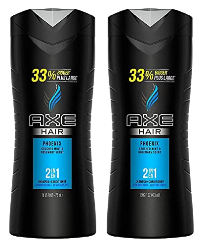 Axe Hair 2-in-1 Shampoo and Conditioner, Phoenix, 16 Fluid Ounce (Pack of 2)