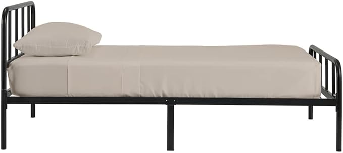 4-PC Cot Sheet Set - 25x75, 100% Cotton Fitted Sheet - Perfect for Narrow Twin/RV Bunk/Camping Cot/Guest Bed Replacement, Fits Upto 4-8" Deep Mattress - Beige Solid