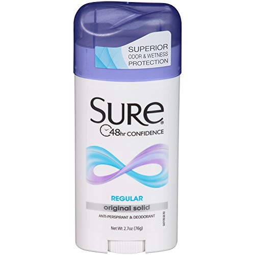 Sure Deodorant 1.7 Ounce Original Solid Regular (50ml) (2 Pack)