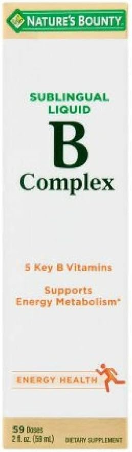 Nature's Bounty Vitamin B Complex sublingual Liquid, 2 Oz (Pack of 2)