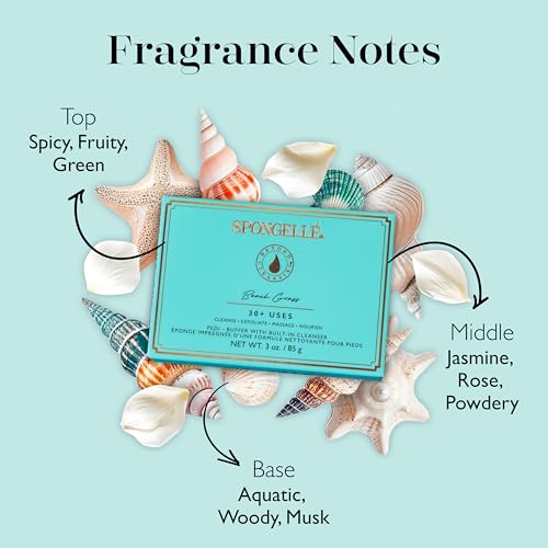 SPONGELLÉ Pedi-Buffer - Cleanse, Exfoliate & Polish Feet - Beach Grass