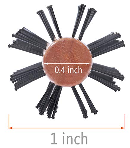 Small Round Brush for Short Hair, 1 Inch Mini Quiff Roller for Women and Men, Best for Thin Hair, Bangs, Beard, Styling, Lifting, Curling off white