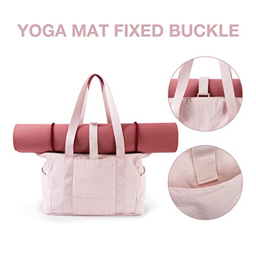 BAGSMART Tote Bag for Women with Zipper, Gym Tote with Compartments, Laptop Work Tote Nurse Dance Yoga Bag for Sport, Travel