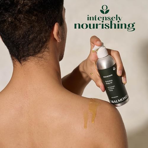 Balmonds Hydrating Body Oil - 100% Natural Skin Oil For Dry & Sensitive Skin, Fragrance Free & Made With Chamomile & Lavender, Vegan & Cruelty Free (6.8 oz)