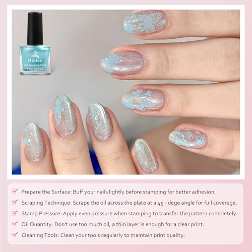 Biutee Nail Stamping Polish 12 Colors 6ML for Stamping Plates Air Dry With Gift Box