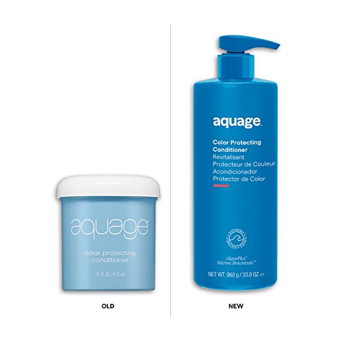 Aquage Color Protecting Conditioner, Deep-Penetrating Moisturizer Seals in Haircolor, Infused with Nutrient-Rich Sea Botanicals, Restores Hair and Adds Shine, 33.8 oz.