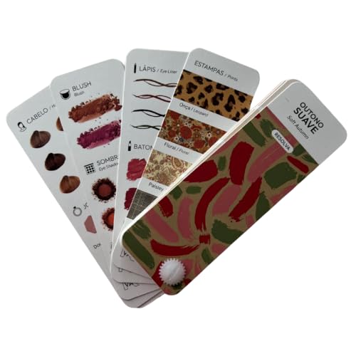 Bilingual Soft Autumn Palette Color Fan by Resolva Meu Look, Personalized Guide for Cost Saving, Smart Shopping, Outfit & Wardrobe Planning; Outono Suave/Otoño Suave