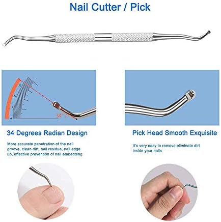 8 Piece Professional Cuticle Nippers Kit, Cuticle Trimmer with Cuticle Pusher & Other Durable Nail Care Manicure Kit for Women, Premium Stainless Steel & Ergonomic Design, Travel & Gift