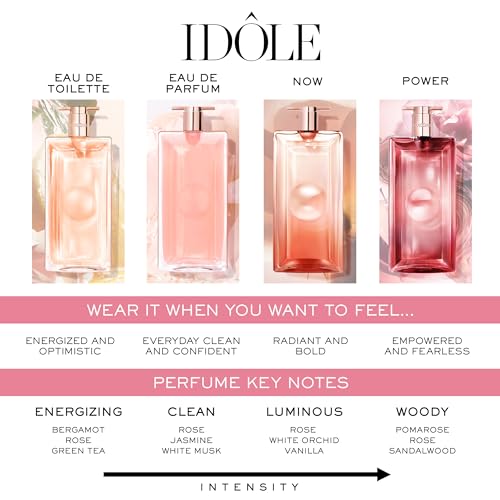 Lancôme Idôle Eau de Parfum - Long Lasting Fragrance with Notes of Bergamont, Jasmine & Vanilla - Fresh & Floral Women's Perfume - 3.4 Fl Oz Refill