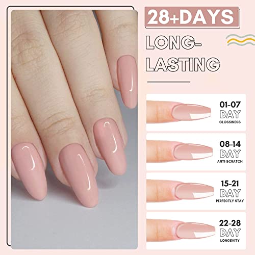 Makartt Poly Nail Gel Set Clear Nude Pink 2PCs 50ML Gel Builder for Extension Natural-Looking Nail Strengthener 3D Diy Hard Gel Manicures Home Salon