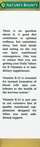 Nature's Bounty Vitamin B12 5000 Mcg Sublingual Liquid, Cardiovascular Health & Cellular Energy Support, 2 Fl Oz (1 Count)