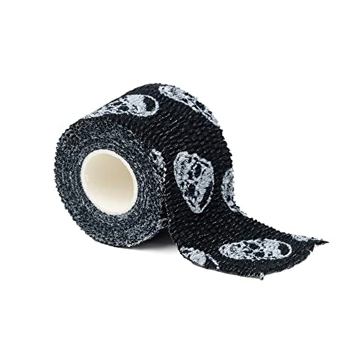 Gymreapers Hook Grip Weightlifting Tape (3 Pack) Premium Adhesive Thumb Skull Tape for Finger Protection, Powerlifting, Exercise & Cross Training - Athletic Sweat Proof Tape