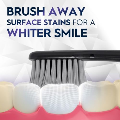 Oral-B Pro Whitening Brilliance Toothbrushes, Extra Soft, Black, Coral, and Teal, 4 Count