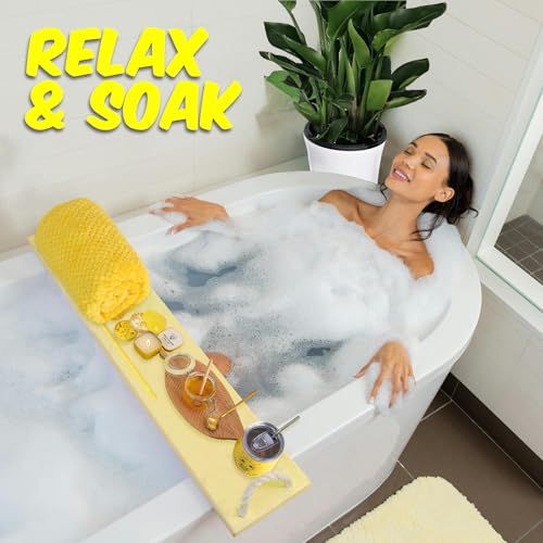 AMIND The Little Bee Yellow Gift Box for Women with Honey Scent Candle and Soap, Chamomile Bath Bomb, Shower Steamers, Cozy Throw Blanket, Yellow Tumbler, Heart Key Chain, Greeting Card and Gift Bag