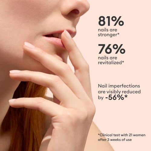 Manucurist Active Smooth 00 Nail Concealer Polish & Care - 2 in 1 Nude Nail Polish : Nail Strengthener and Growth - No Lamp - Ridge Filler for Nails - Natural Rosé Nail Polish