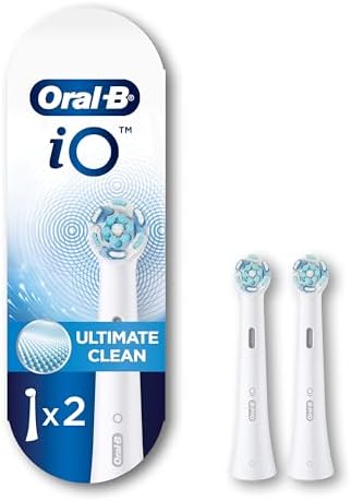Oral-B iO Series Ultimate Clean Electric Toothbrush Replacement Brush Heads for an Oral-B Electric Toothbrush, 2 count, White