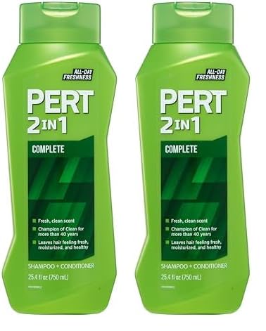 Pert Plus 2 in 1 Classic Clean Shampoo & Conditioner, 25.4 Fl Oz (Pack of 2)