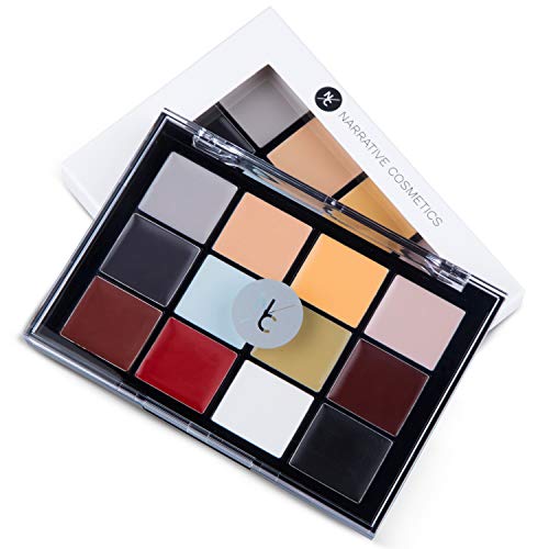 12-Color Death FX Cream Palette, Professional Quick Drying Waterproof SFX Makeup for the Stage, Film, Costumes, Cosplay, Halloween