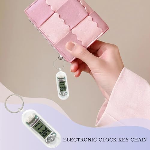 Pendant Pocket Clock – Miniature Keychain Timepiece, Portable Desk Watch, Electronic Compact Accessory | Practical Functional Gadget, Useful Timing Helper for Classroom Reading Hall Work Study Dorm