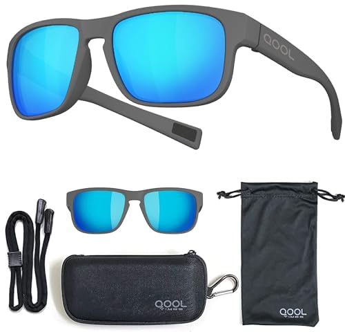 QOOL TIMES Living out your F11 HD Polarized Blue lens Casual sport Sunglasses Men Women Running