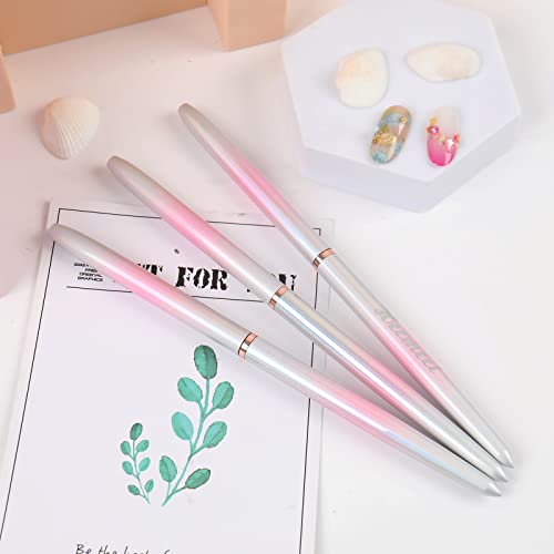 Acrylic Nail Brush Size 12, 100% Pure Kolinsky Nail Art Brush, Sturdy Handle Acrylic Powder Design Tools for Professional Manicure DIY Home Salon (12#)