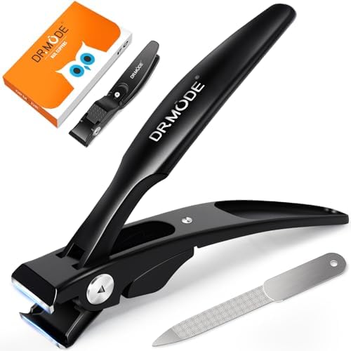 Straight Nail Clippers for Men, Ergonomic 18mm Large Toenail Clippers for Thick Nails for Seniors with Wide Jaw, Long Handled Nail Cutter Edgy Toe Nail Clipper for Adult with File, Gift for Men