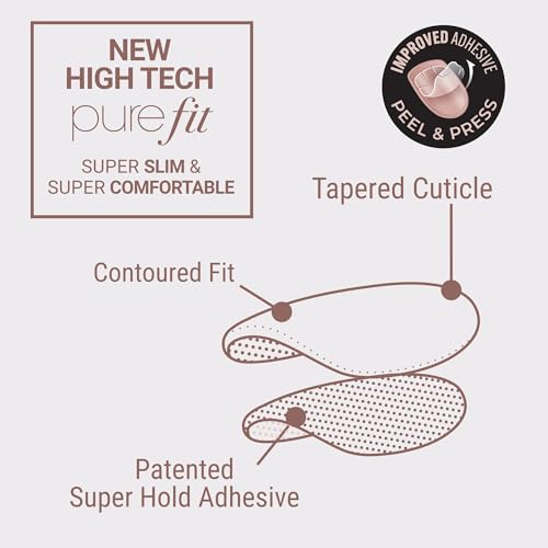 KISS imPRESS No Glue Mani 30 Pcs Press On Toenails, Solid Pure White Stick On Extension False Nails for Toes, Peel & Press Easy Apply, Hassle-Free Removal, Includes Manicure Stick, Prep Pad & File