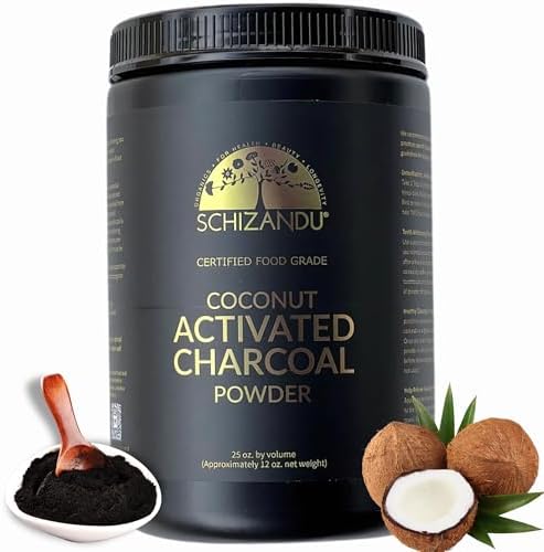 Organic Charcoal Powder by Schizandu - Activated Charcoal Natural, Vegan, Organic, GMO Free - Large Bottle 25 oz Powder