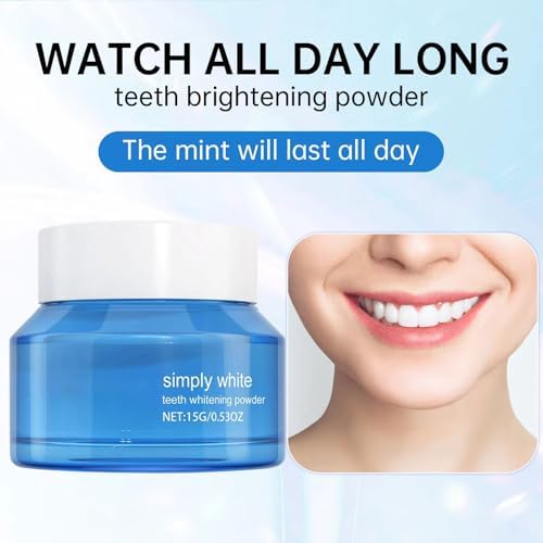 Teeth Whitening Deluxe Powder, Stain Removal, Mint Flavor, No Sensitivity, 1Pcs