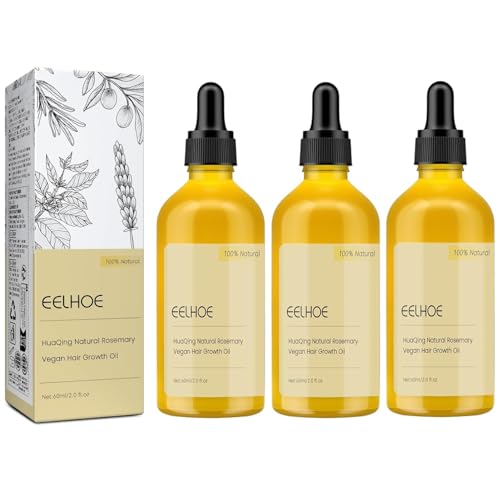180 ML Eelhoe Hair Growth Oil, Carvenchi Natural Hair Growth Organic Rosemary Oil for Dry Damaged Hair and Growth Thin Hair.