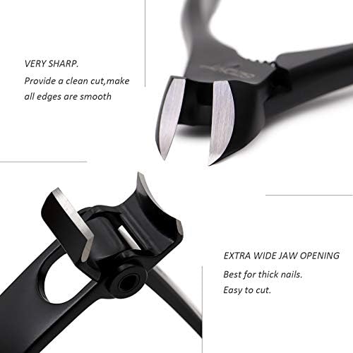 SZQHT Podiatrist Toenail Clippers Set, Professional Toe Nail Clippers for Thick & Ingrown Nails Cutter for Men,Women,Seniors,Heavy-Duty Manicure Set Pedicure Kit for Elder